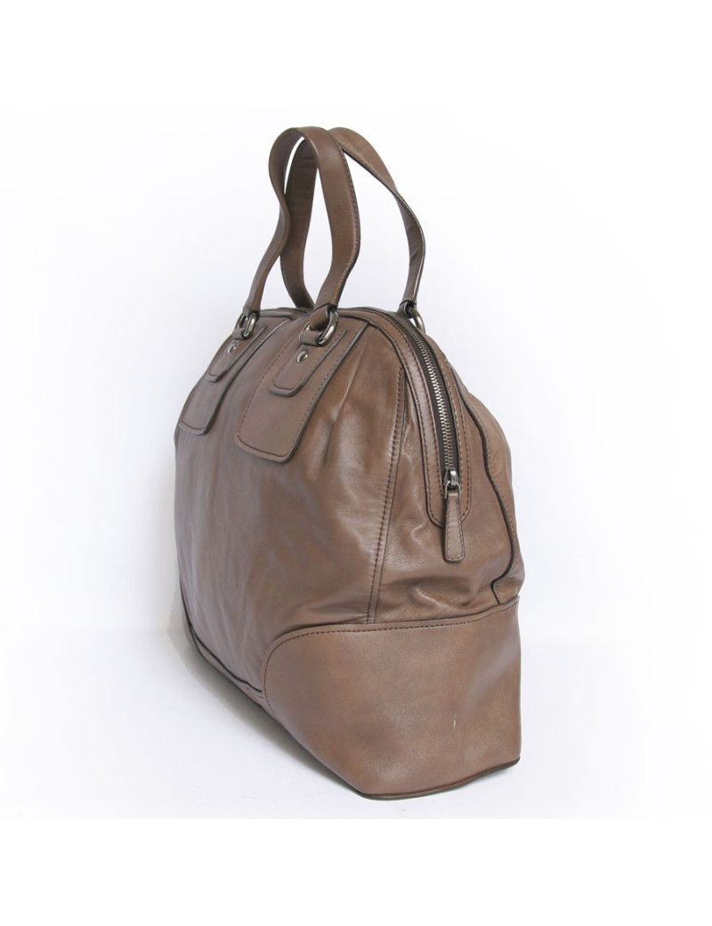 Sac weekeder MIU MIU cuir étoupe GM