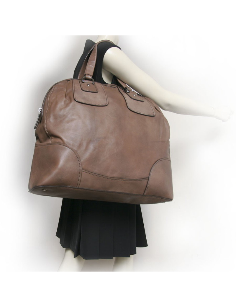 Sac weekeder MIU MIU cuir étoupe GM