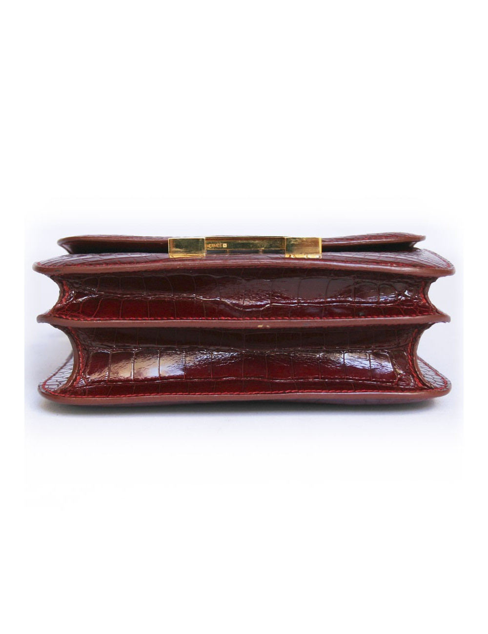 Sac Constance Rouge braise HERMES en crocodile