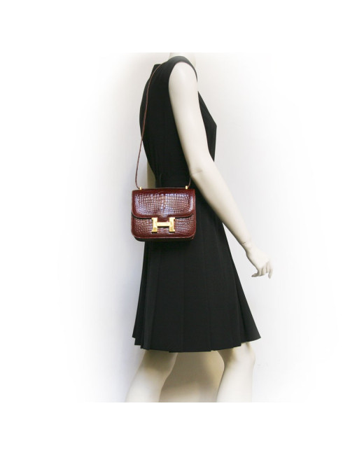 Sac Constance Rouge braise HERMES