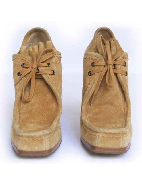 Escarpins JEAN PAUL GAULTIER T38 veau velours ocre