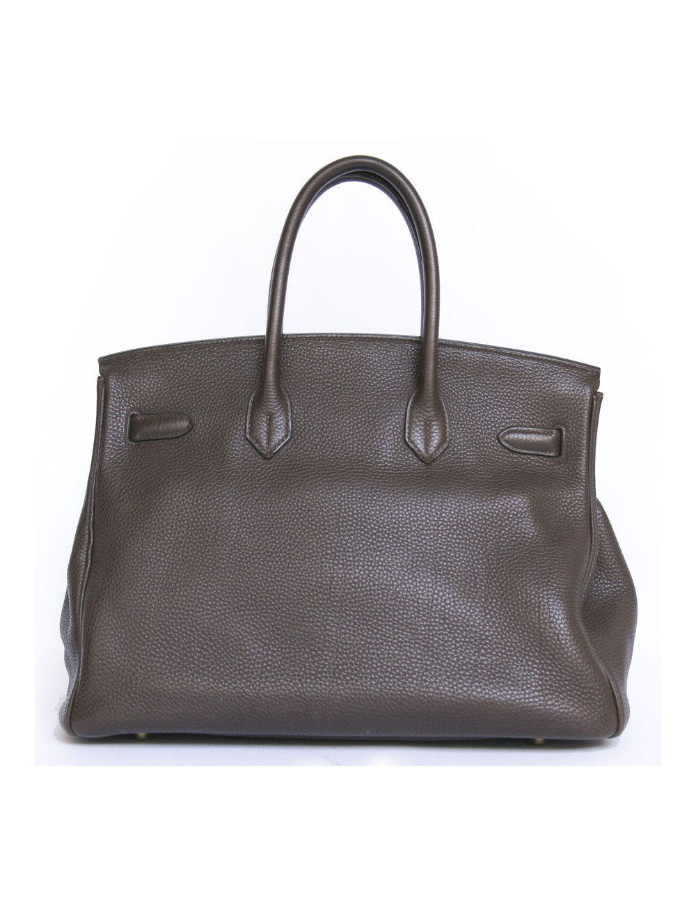 Birkin 35 HERMES togo marron bijouterie dorée
