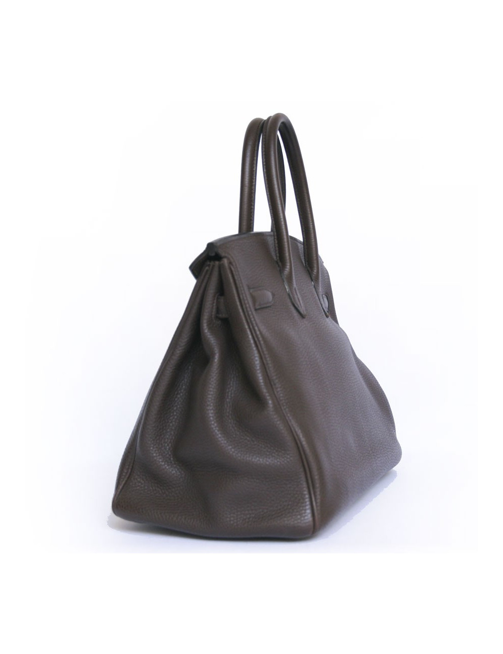 Birkin 35 HERMES togo marron bijouterie dorée