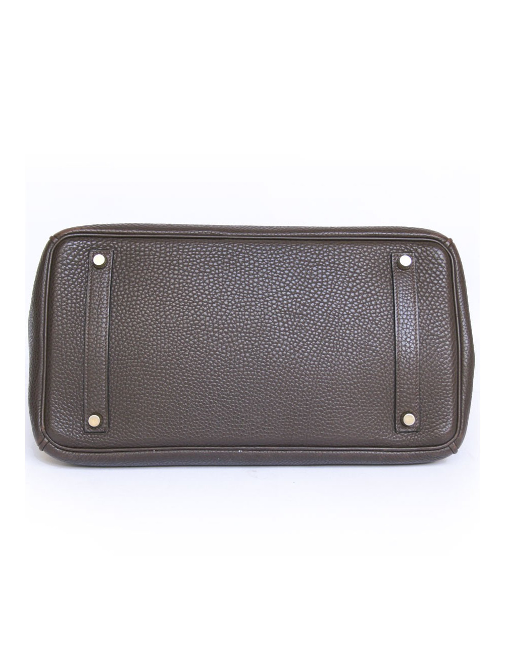 Birkin 35 HERMES togo marron bijouterie dorée