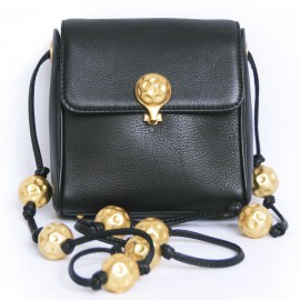 FENDI black leather jewel bag