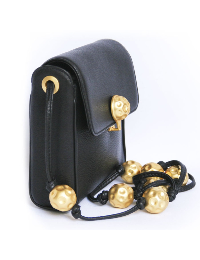 Sac bijou FENDI cuir noir