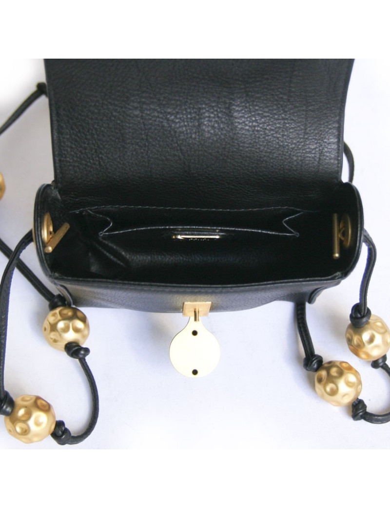 Sac bijou FENDI cuir noir