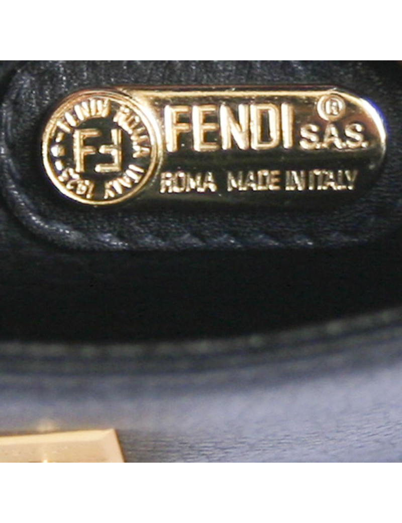 Sac bijou FENDI cuir noir
