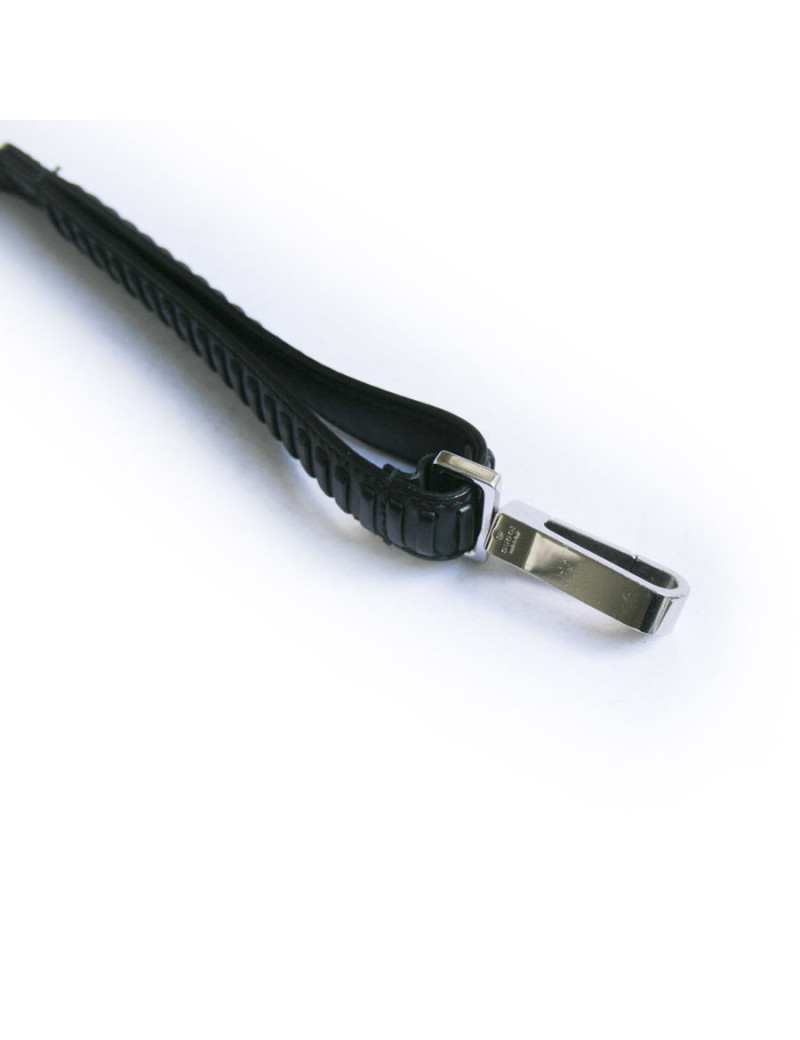 Laisse pour chien GUCCI  cuir noir