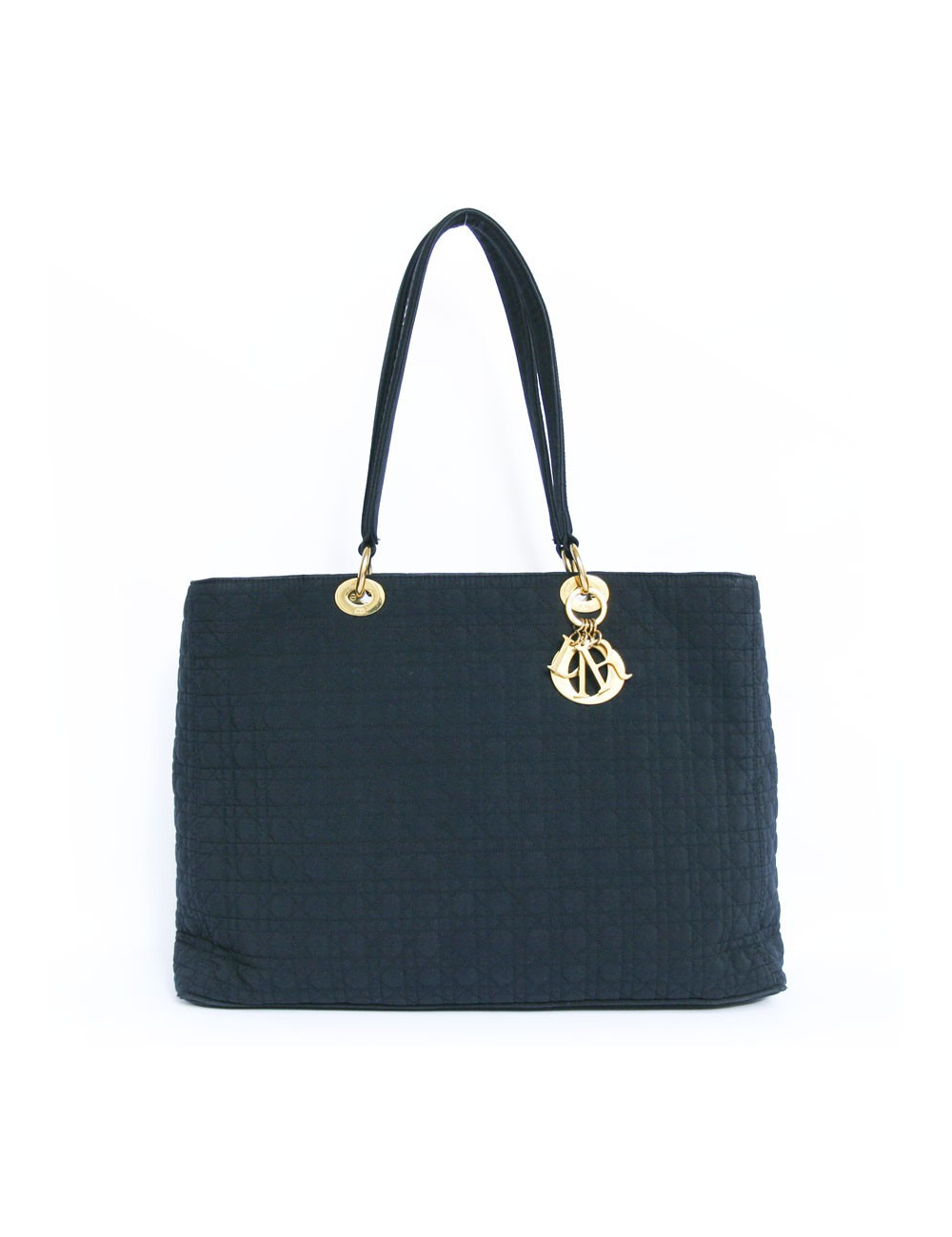 Sac shopping DIOR toile enduite noire