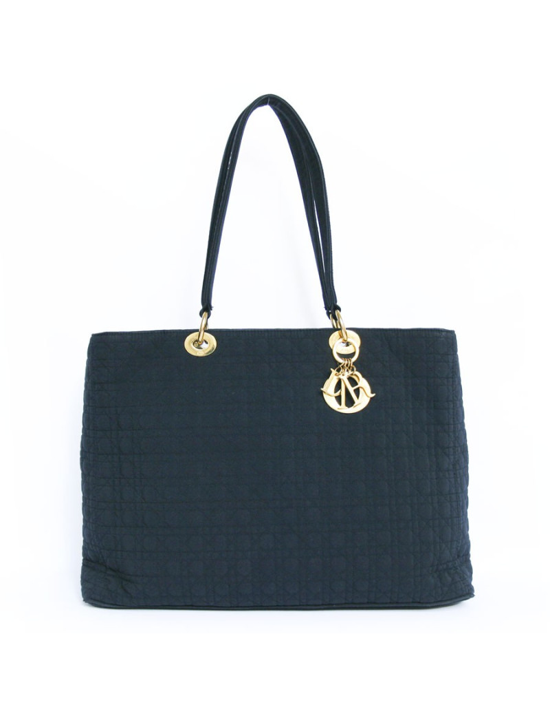 Sac shopping DIOR toile enduite noire