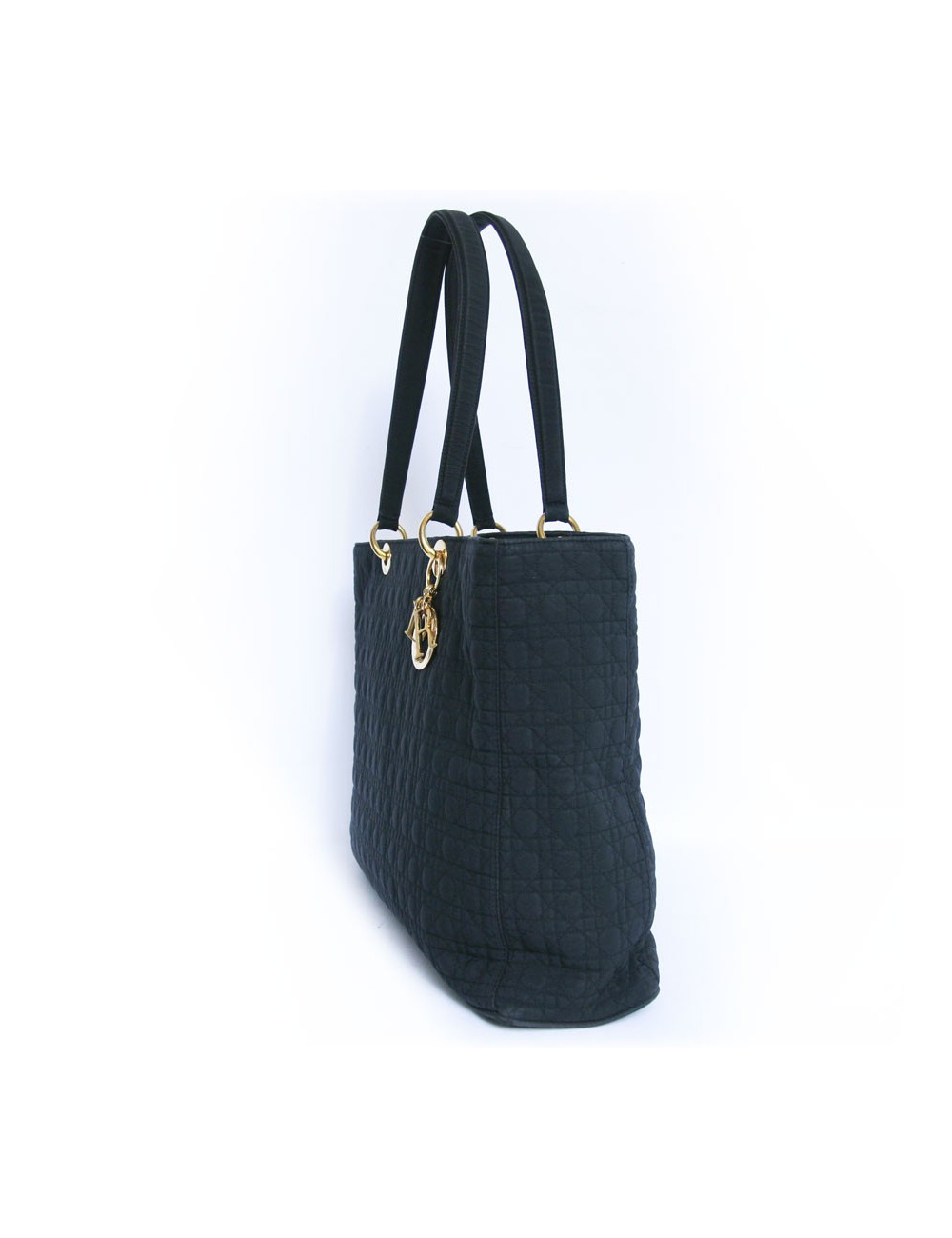 Sac shopping DIOR toile enduite noire