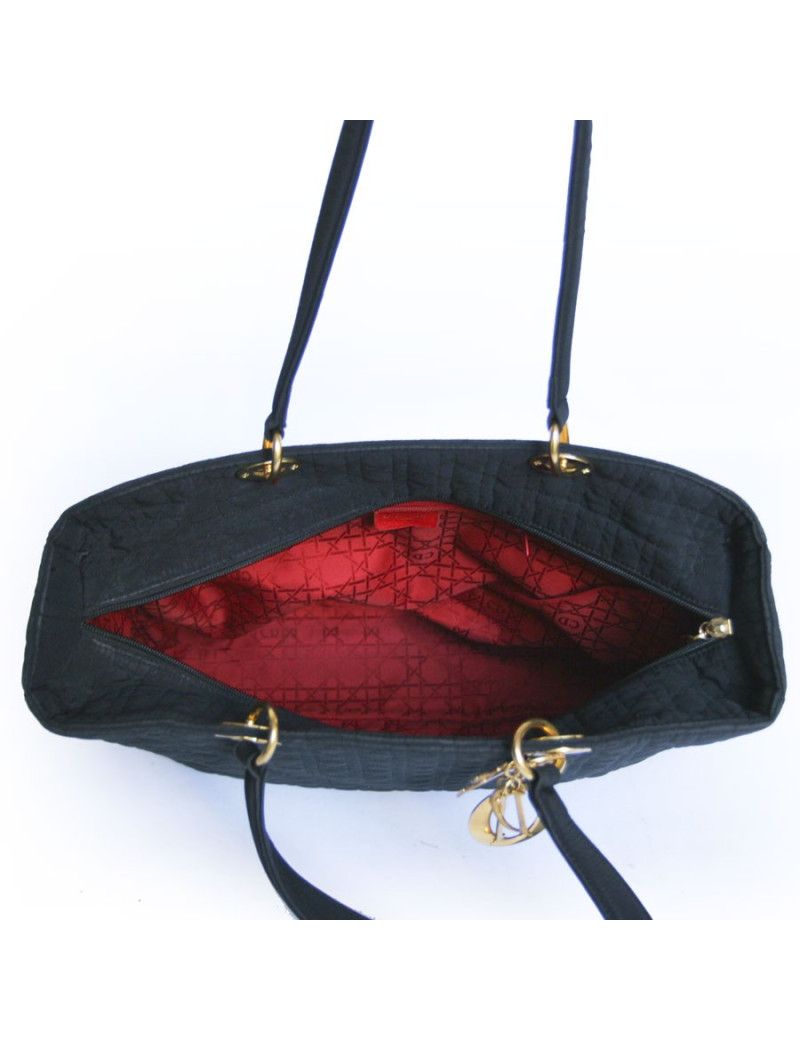 Sac shopping DIOR toile enduite noire