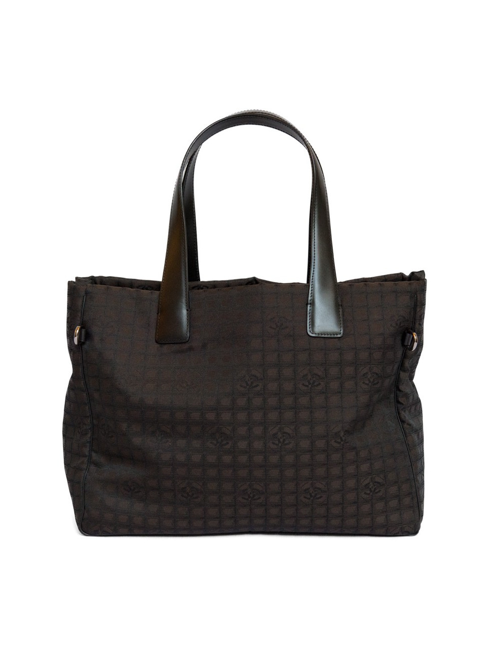 Sac CHANEL en toile monogram marron et noir