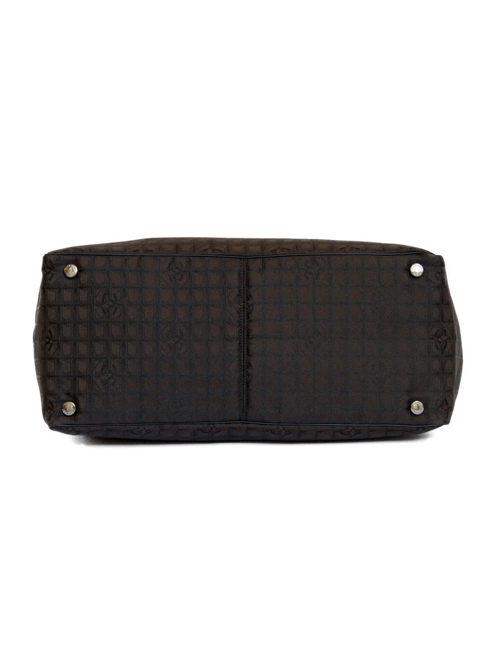 Sac CHANEL en toile monogram marron et noir