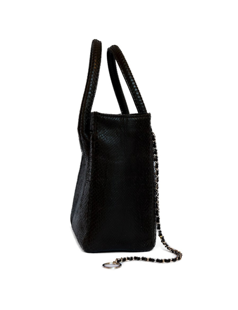 Sac CHANEL en python noir