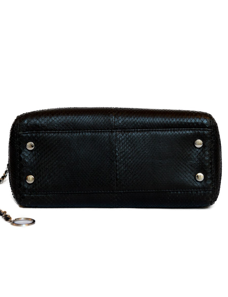Sac CHANEL en python noir