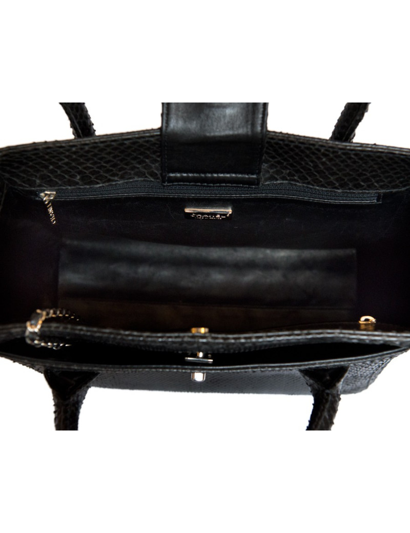 Sac CHANEL en python noir