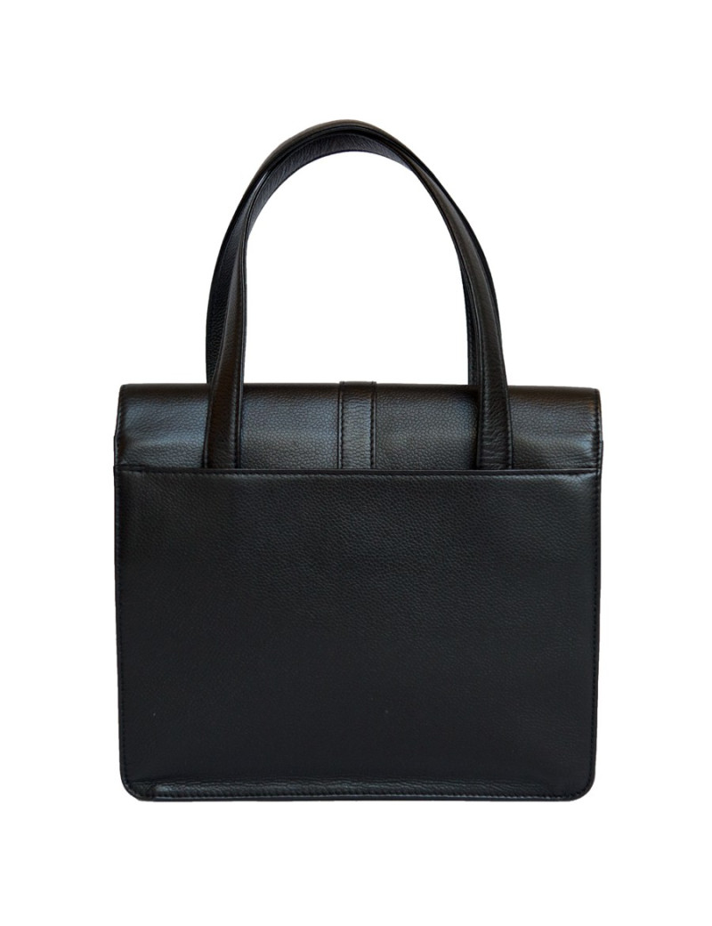 Mini cabas CHANEL en cuir noir