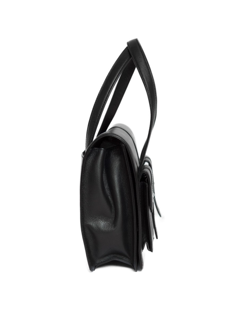 Mini cabas CHANEL en cuir noir