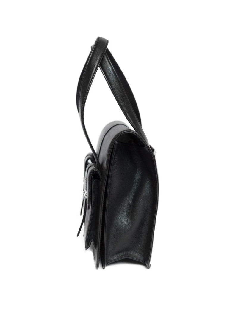 Mini cabas CHANEL en cuir noir