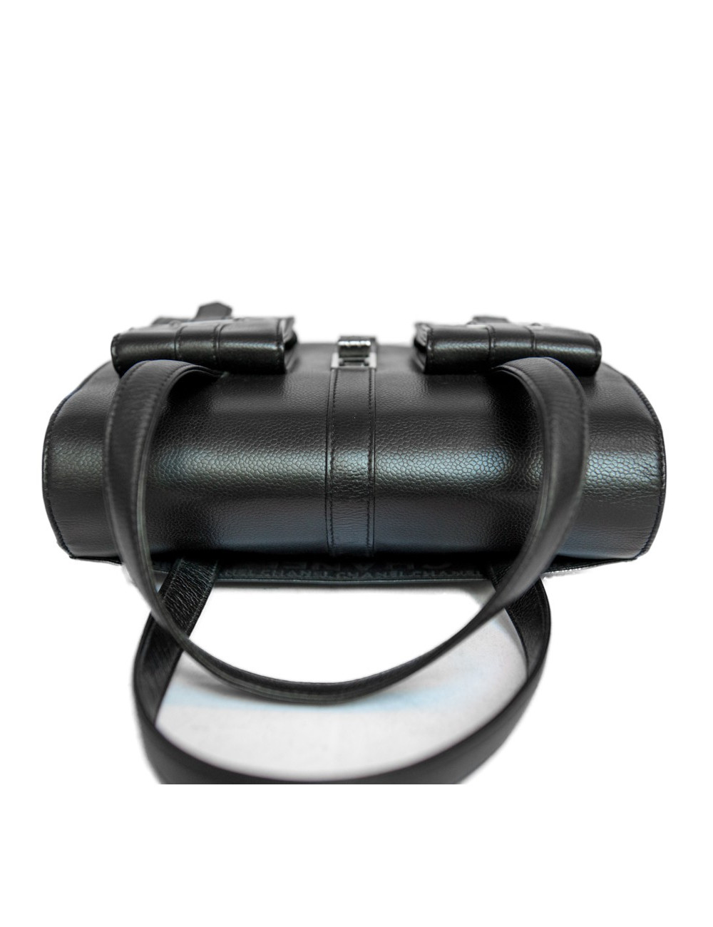 Mini cabas CHANEL en cuir noir