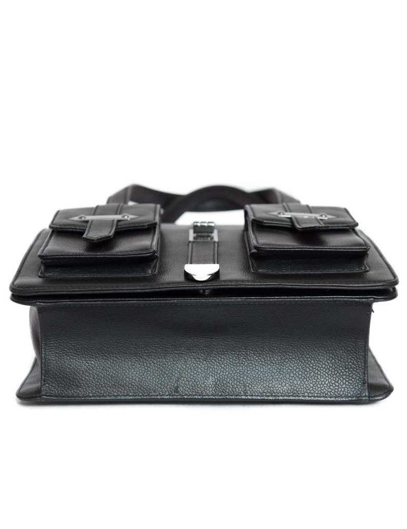 Mini cabas CHANEL en cuir noir