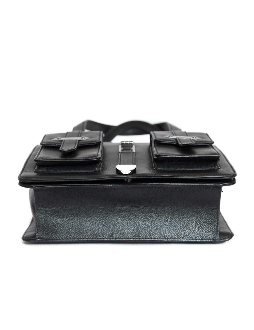 Mini cabas CHANEL en cuir noir