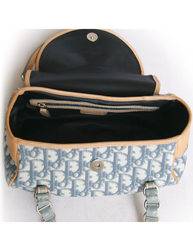 Sac CHRISTIAN DIOR monogram bleu