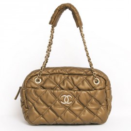 Bag CHANEL quilted lambskin leather bronze
