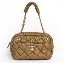 Bag CHANEL quilted lambskin leather bronze