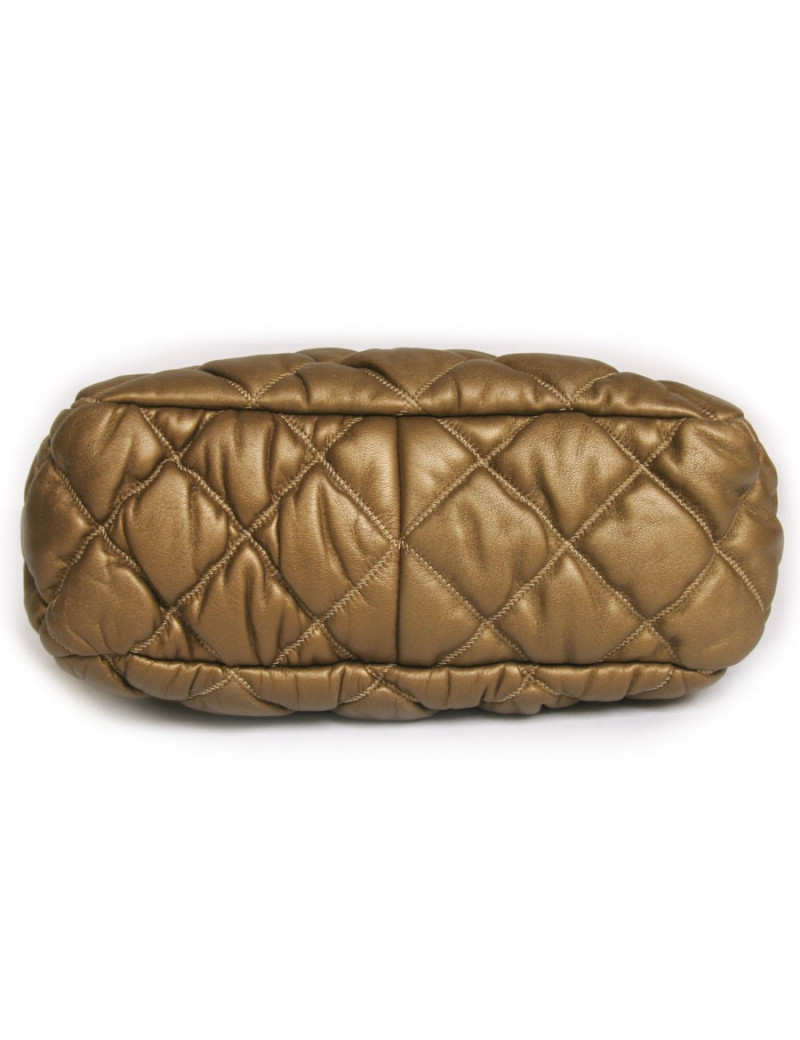 Sac CHANEL t en cuir d'agneau matelassé  bronze