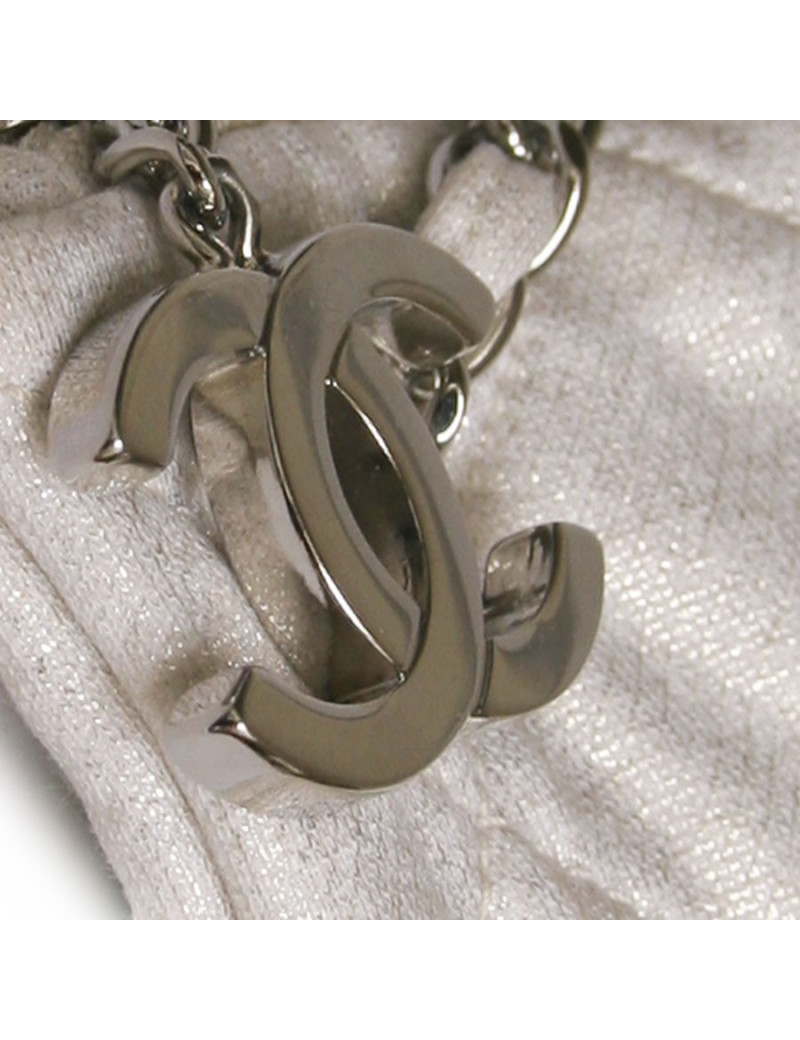 Grand sac"Chanel LA" CHANEL tissu blanc nacré                   