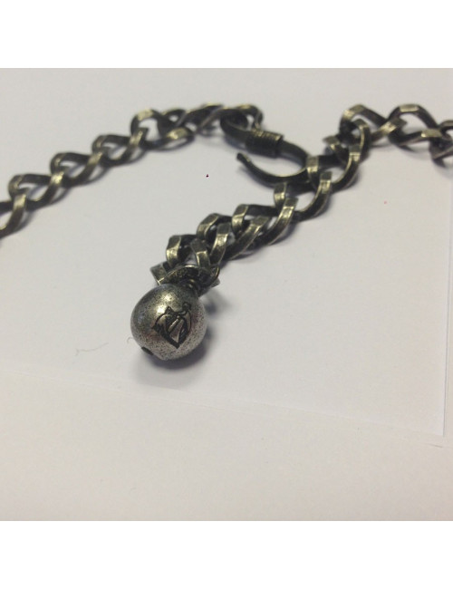 collier LANVIN crucifix grenat