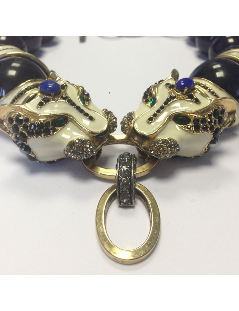 Collier LANVIN tête de tigre