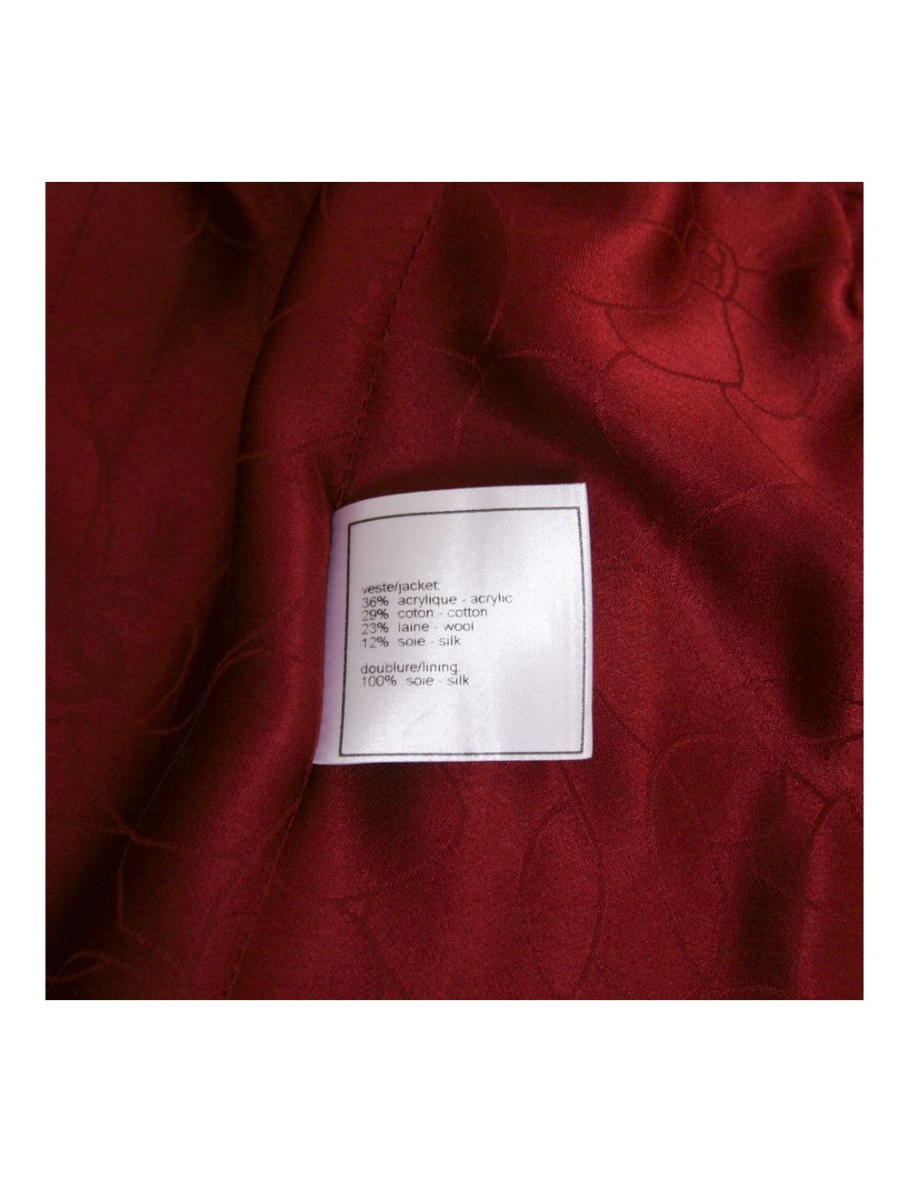 Veste CHANEL en tweed multicolore T38