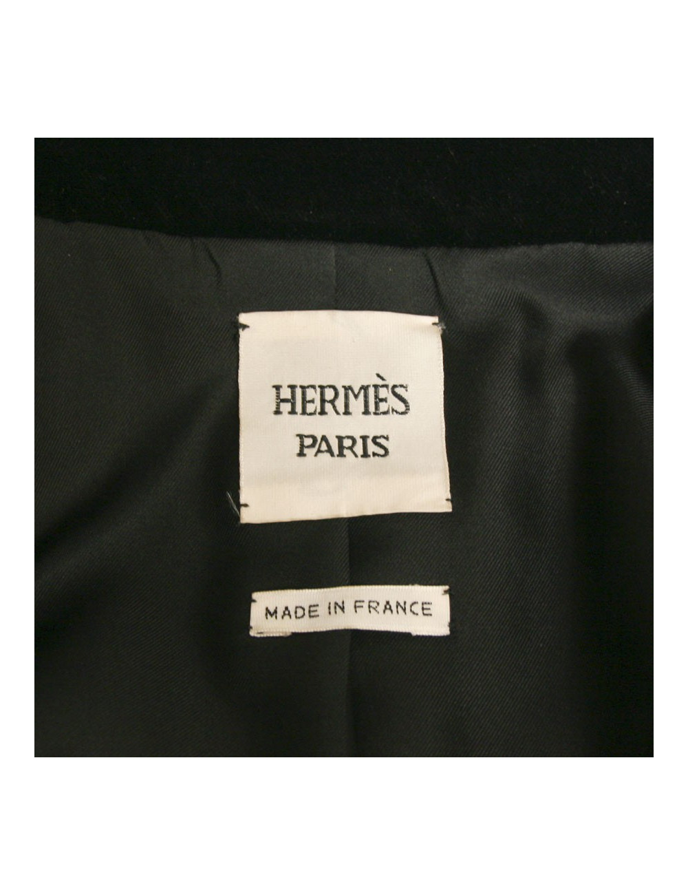 Veste HERMES en agneau noir T44