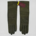 AGNELLE bronze leather gloves