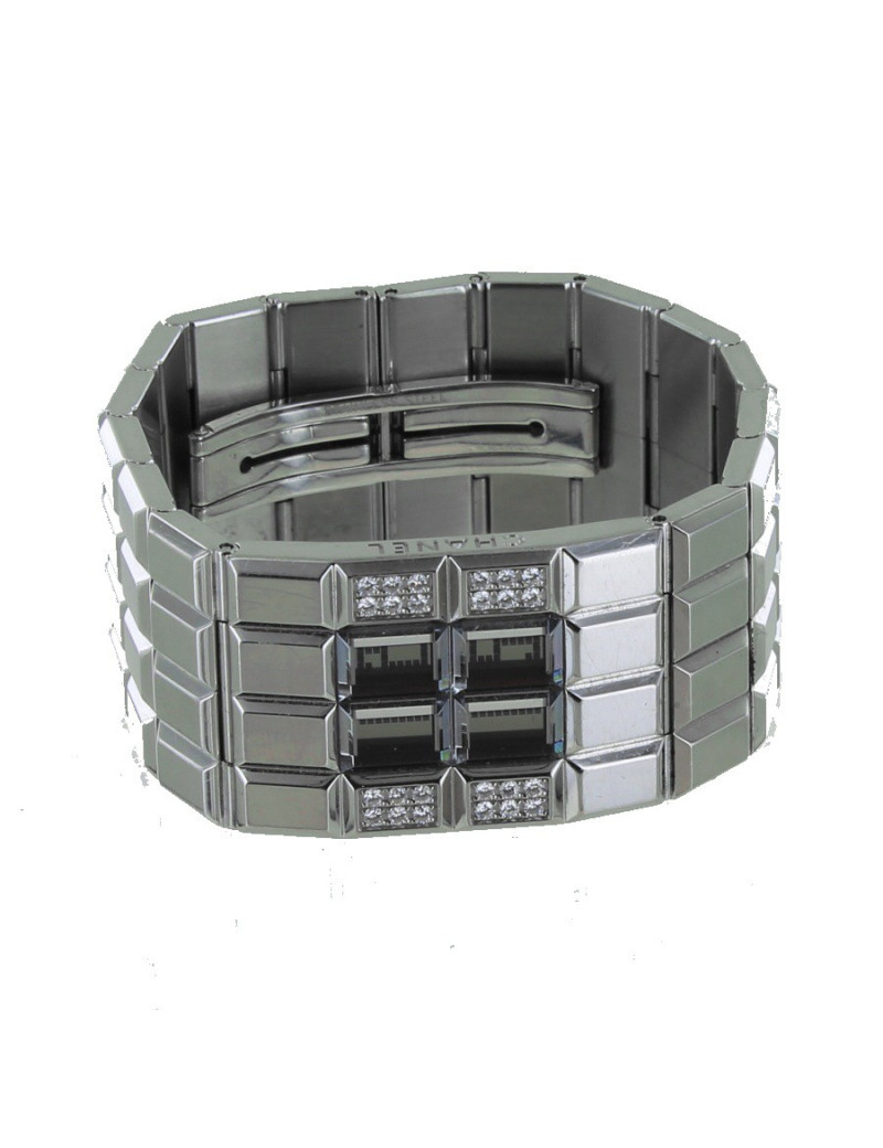 Montre "chocolta" CHANEL en acier et diamants