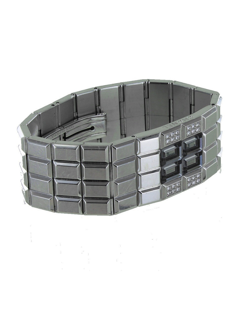 Montre "chocolta" CHANEL en acier et diamants