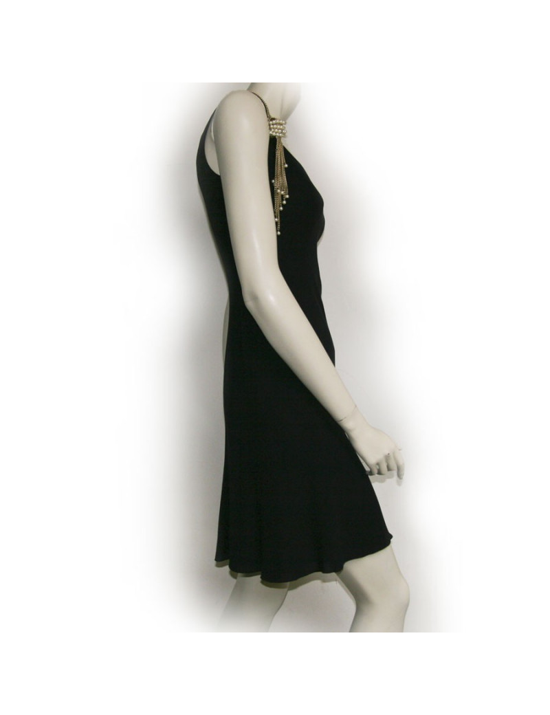 Robe CHANEL en soie noire T34
