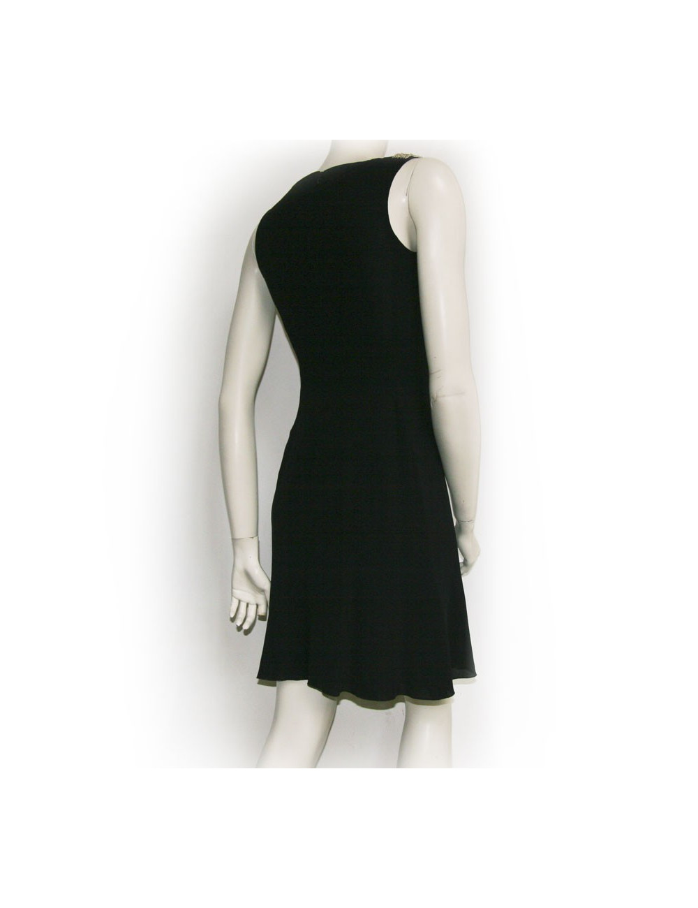 Robe CHANEL en soie noire T34