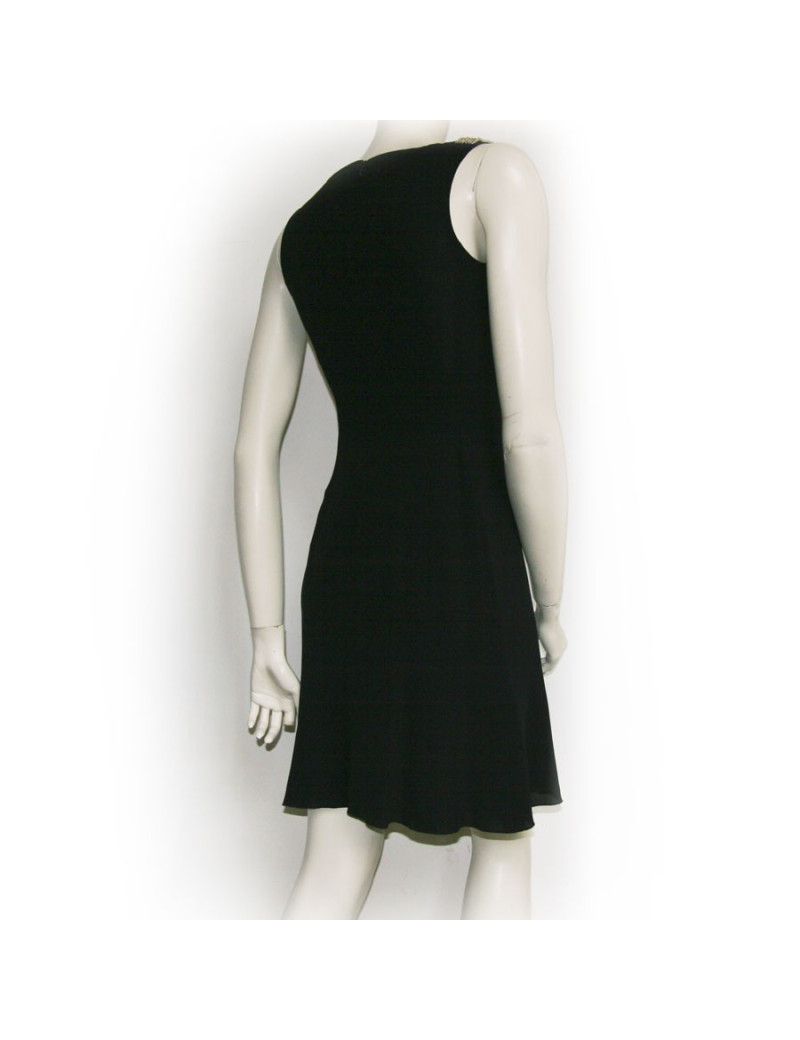 Robe CHANEL en soie noire T34