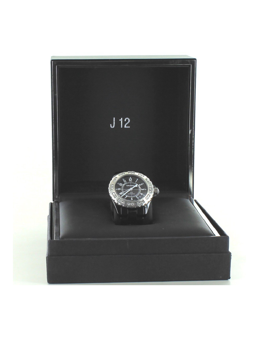 Montre J12  CHANEL ceramique noire et diamants