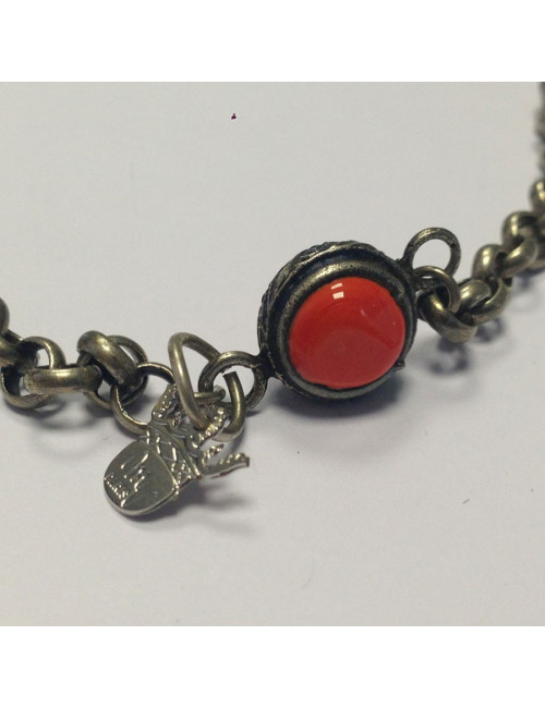 Collier Marguerite de Valois pâte de verre multicolore