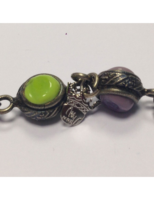 Collier Marguerite de Valois chaîne argent vieilli