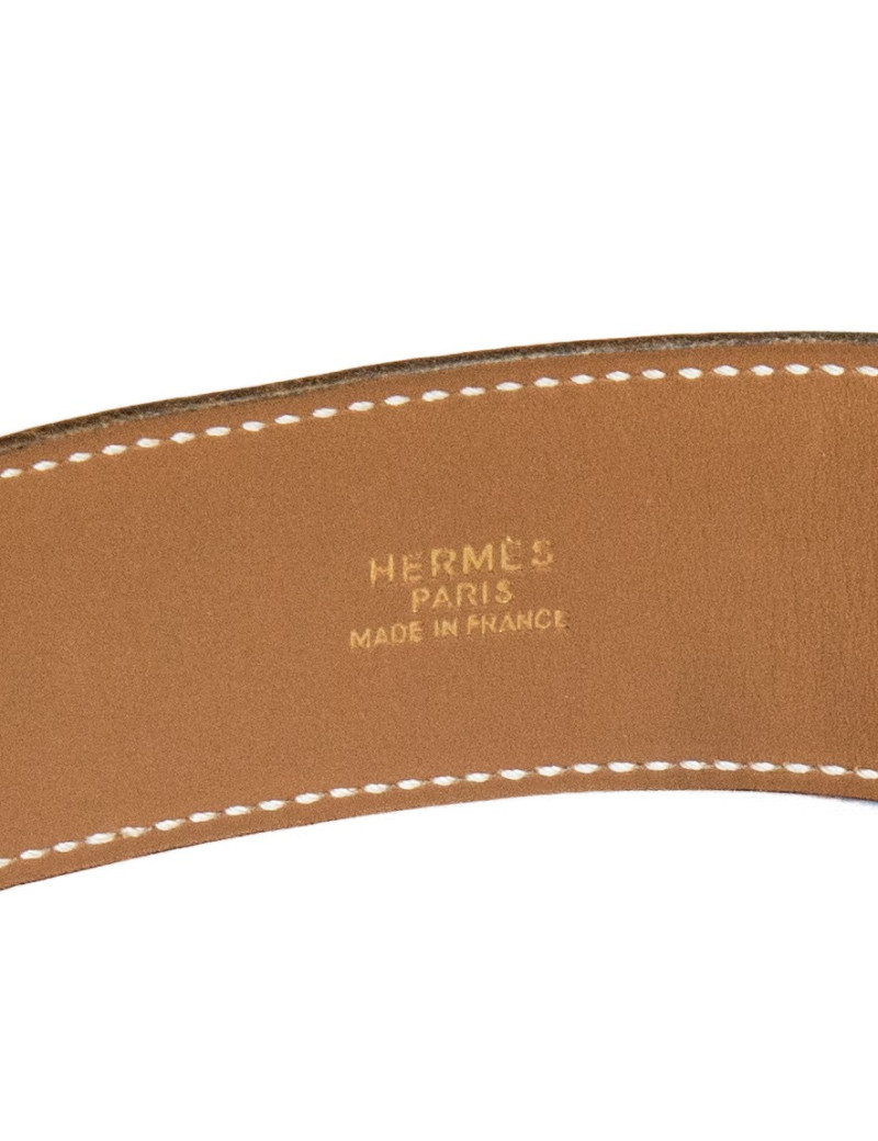 Ceinture Médor HERMES cuir swift orange H