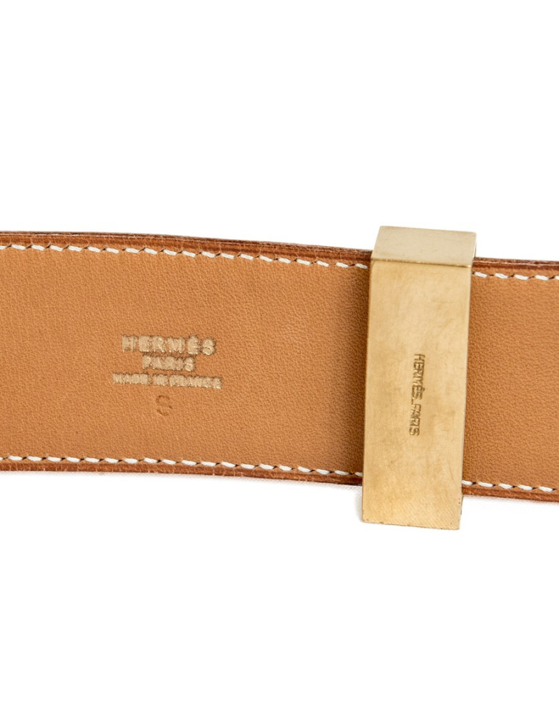 Ceinture Médor HERMES cuir gold t 80