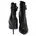 NINA RICCI T 38 black leather boots