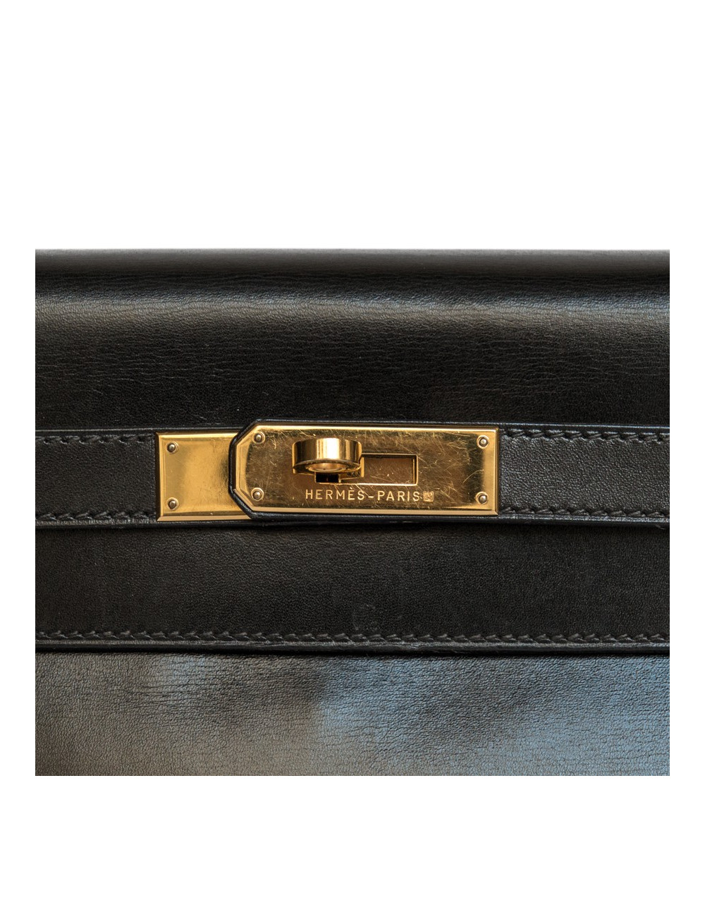 Sac Kelly 32 HERMES cuir box noir